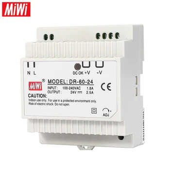 MıWI DR-60-12 60 W 12 V 5A Din Ray Güç Kaynağı 110 V 220 v AC 12VDC Endüstriyel SMPS
