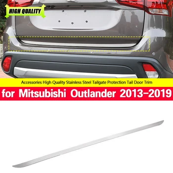 Bagaj kapağı Arka Kapı Alt Kapak Kalıp Trim Paslanmaz Çelik arka kapı pervazı Araba Aksesuarları Mitsubishi Outlander 2013-2019 için
