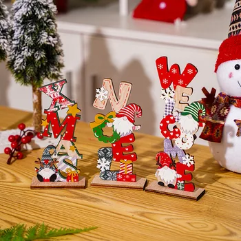 Noel İskandinav Ahşap Kolye Noel Ağacı Asılı meçhul Noel Baba boyalı Süsler Noel Süslemeleri Çocuklar Hediyeler