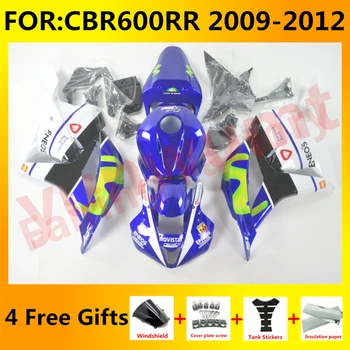 Yeni ABS Motosiklet Tüm Kaporta kiti için CBR600RR F5 2009 2010 2011 2012 CBR600 RR CBR 600RR tam fairing kitleri seti beyaz mavi
