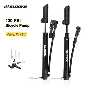 BLOOKE Bisiklet Pompası 120 PSI Mini Taşınabilir FV AV SV Vana Tek Çift Hava Silindir MTB Bisiklet Scooter Bisiklet Bisiklet Parçaları