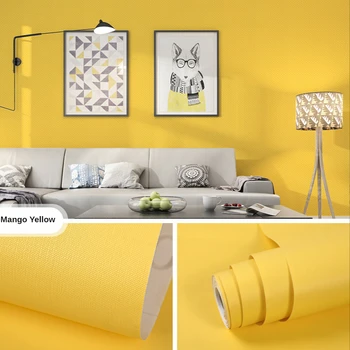 3DStickers Muraux duvar kağıdı keten desen PVC Morandi Macaron oturma odası yatak odası duvar çıkartmaları