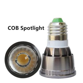 Süper Parlak COB GU10 / GU5.3 / E27 / E14 / MR16 COB 10W 7W 5W LED Ampul Lamba 85-265V 12V spot Sıcak Beyaz / Soğuk Beyaz led ışık