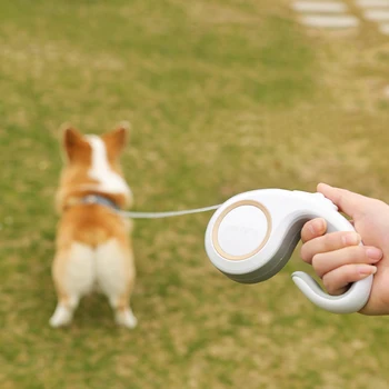 3 M / 5 M Otomatik Geri Çekilebilir Tasma Açık Köpek ve Kedi Traksiyon Cihazı Yürüyüş ve Koşu El Konfor Bir Düğme Anahtarı Kilidi