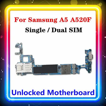 AB Versiyonu Samsung Galaxy A5 A520F Anakart İçin Orijinal Galaxy A5 A520F Anakart Tam Mantık Kurulu 32GB