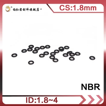 Nitril Kauçuk O-ring 50 adet/grup Siyah NBR Sızdırmazlık CS1. 8mm ID1.8/2/2.24/2.5/2.8/3.15/3.55/3.75/4mm O-Ring Conta Conta Halkası