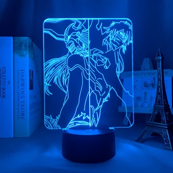 3d Lamba Anime Çamaşır Suyu Gece Lambası Yatak Odası Dekorasyon için Gece Lambası Serin doğum günü hediyesi Akrilik Led Gece Lambası Çamaşır Suyu Manga