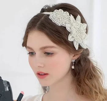 Yundfly Kadınlar Lüks Yıldız Yonca Taklidi Hairband Kalp kurdele Kafa Bandı saç aksesuarları Düğün Gelin Parti Şapkalar