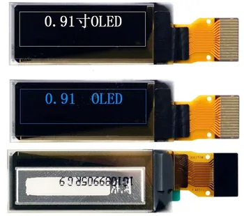 IPS 0.91 inç 15PIN SPI Beyaz / Mavi PM OLED Ekran SSD1306 Sürücü IC 128*32 3.3 V