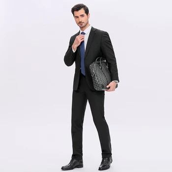 2023 İki düğme (Blazer + batı pantolon) erkek Blazer Kore versiyonu ince iş profesyonel giyim iş resmi iki parçalı set