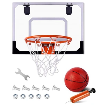 Mini basketbol potası Mini Çember basketbol potası İç Mini Basketbol Seti Kapıda Asılı, Top Ve Pompa İle, spor seti