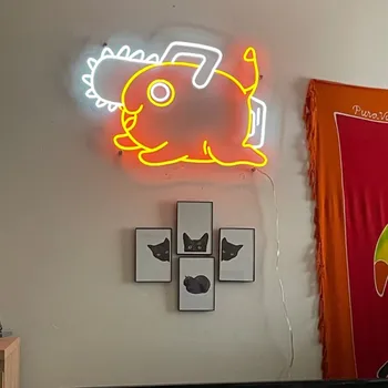 Anime domuz karakter LED Neon burcu, Anime duvar sanatı çizgi film karakteri ışık, oyun odası ışık, kişiselleştirilmiş hediyeler, oda duvar dekoru