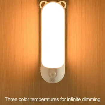Dolap led'i ışık Kullanışlı Otomatik Açık / Kapalı Şarj Edilebilir Renk Sıcaklığı Ayarlanabilir Hareket sensörlü ışık Ev Gereçleri