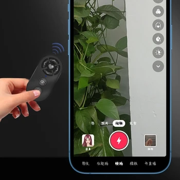 Evrensel Telefon Selfie Şarj Edilebilir Uzaktan Deklanşör Bluetooth uyumlu Uzaktan Kumanda e-kitaplar için Video Kayıt