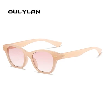 OULYLAN Kare Küçük güneş gözlüğü çerçevesi Mor Renkli güneş gözlüğü oculos kadın Y2K Retro Degrade Hip Hop Shades UV400