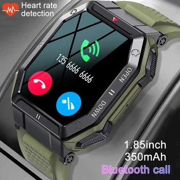 Rollstimi Bluetooth Çağrı akıllı saat Erkekler İçin Spor Saatler Su Geçirmez 1.85 inç HD ekran Smartwatch Adam 350 mAh HUAWEİ IOS
