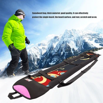 140/160cm Su Geçirmez Snowboard Çantası Çizilmeye Dayanıklı Taşıma Monoboard Plaka Yarım Koruyucu Kılıf Cilt Kurulu Çantası Sırt Çantası