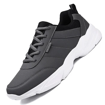 Erkek Spor Ayakkabı Deri rahat ayakkabılar Lüks Marka Erkek Eğitmenler Hafif Erkek vulkanize ayakkabı Yürüyüş Sneakers Zapatillas Hombre