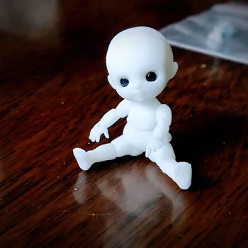 3.5 cm Mini BJD Bebek 3D Göz Eklemli Hareketli Çıplak Bebek Bebek DIY sevimli Bebek Kız İçin Hediyeler