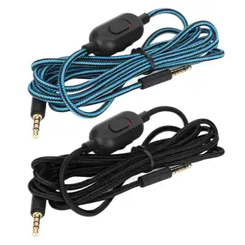 Oyun kulaklığı Kablo Dokuma Kulaklık Kablosu Ses Kontrolü ve Sessiz Anahtarı Logitech G Pro G Pro X G433 G233 profesyonel