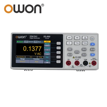 OWON XDM1041 Tezgah Dijital Multimetre 4 1/2 55000 Sayımlar True RMS 3.5 inç LCD USB DC AC Akım Voltmetre Sıcaklık XDM1241