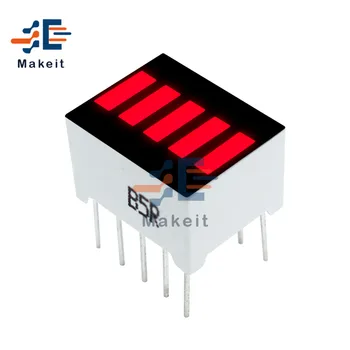 2 Adet / grup 5 Segment Kırmızı Renk 1 Haneli Bar LED Ekran Elektronik PCB kartı Arduino İçin