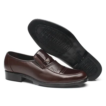 Moda Erkek Flats Yuvarlak Ayak erkek Iş Resmi ayakkabı Rahat Ofis Elbise Ayakkabı düğün ayakkabısı Bahar Erkek deri ayakkabı