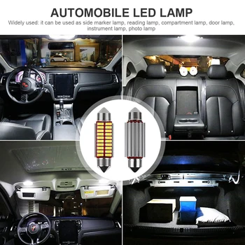 10 adet araba LED ışıkları 180 lümen araba ampulü kiti seti 12V kapalı harita kubbe ışıkları 31mm / 36mm / 39mm / 41mm araç ışıkları Festoon araba ışık