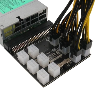 PCI-E 6pin Güç Kaynağı kesme panosu Adaptörü Dönüştürücü 12V Ethereum BTC Antminer Madenci Madencilik N84A