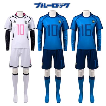 Anime Mavi Kilit Rin Itoshi Üniforma Erkekler Futbol Kulübü Hyoma Chigiri Meguru Bachira Spor Isagi Yoichi Cosplay Kostüm