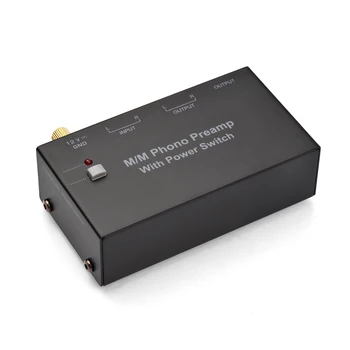 M / M Fono Preamp Güç Anahtarı ile Ses Amp Ultra kompakt Fono Preamplifikatör Pikap Preamp RCA 1/4 inç TRS Arayüzü