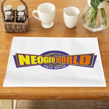 Neogeo Logo Mat Baskılı Mutfak Sofra Bardak Şişe Placemat Yemek Masası İçin Ped Aksesuarları