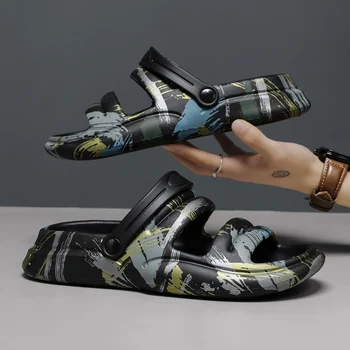Yaz Plaj Sandalet Erkekler için Moda Açık Ayakkabı Kadın Nefes Rahat bahçe terliği Ayakkabı Flip Flop