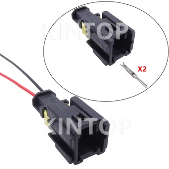 1 Takım 2 Pins 98817-1021 Otomatik Plastik Konut Soket Teller ile otomotiv teli Kablo Konektörü