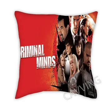Criminal Minds 3D Baskılı Polyester Dekoratif Yastık Kılıfı Atmak Yastık Örtüsü Kare Fermuarlı Yastık Kılıfı Hayranları Hediyeler