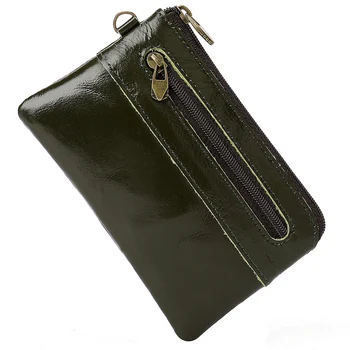 Retro Tarzı Genuines Deri Fermuar kart çantası Ultra-ince Büyük Kapasiteli bozuk para cüzdanı Doğum Günü yıldönümü hediyesi