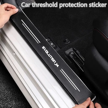 Karbon Fiber Araba Sticker Oto Kapı Gövde Koruyucu Şerit Anti Scratch Su Geçirmez Çıkartması Mitsubishi Evolution X Lancer EVO