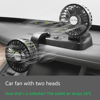 Çift Kafalı / Tek Kafalı Araba Fanı Taşınabilir Araç Fanı Araca Monteli Fan Soğutucu