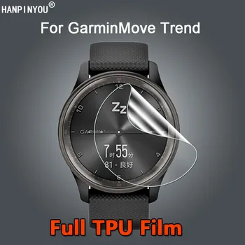 Garmin Vivomove GarminMove Trend SmartWatch Ultra Net İnce Tamir Edilebilir Yumuşak TPU Hidrojel ekran koruyucu film-Cam Değil