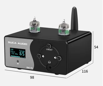 Yeni tüp amplifikatör ateş derecesi 5654 tüp ön sahne Bluetooth 5.0 HİFİ amplifikatör DAC dekoder tek uçlu tüp amplifikatör
