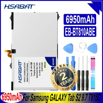 HSABAT EB-BT810ABE / ABA 6950mAh Pil Samsung GALAXY Tab için S2 9.7 T815C SM-T815 T815 SM-T810 SM-T817A S2 T813 T819C Pil