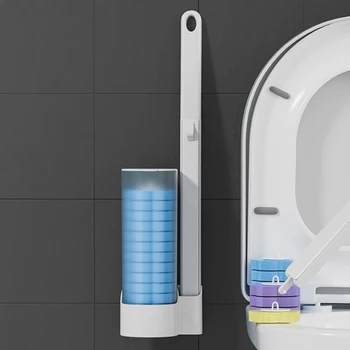 Uzun Saplı Tuvalet Fırçası Esnek Ev Banyo Temizleme Fırçası Çıkmaz Temizlik Uygun Banyo Tuvalet Temizleme Kiti
