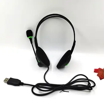 Kablolu Kulaklık Çok Fonksiyonlu USB Arayüzü Yaygın Uyumlu Bilgisayar Dizüstü Kablolu Kulaklık Ofis Kaynağı