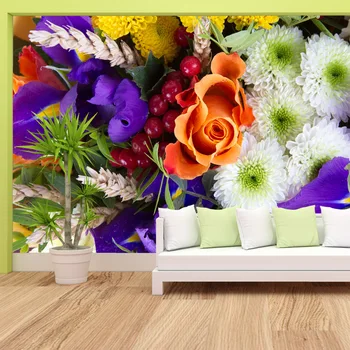 Modern Çıkarılabilir Kabuğu ve Sopa Vinil Kabul Sarı Gül Çiçeği Duvar Kağıtları Oturma Odası Yatak Duvar Duvar Kağıtları Ev Dekor