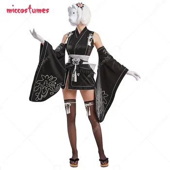 Kadın No. 2 Tip B 2B Cosplay Kostüm Kimono Seti Kadınlar için Cosplay Kostümleri