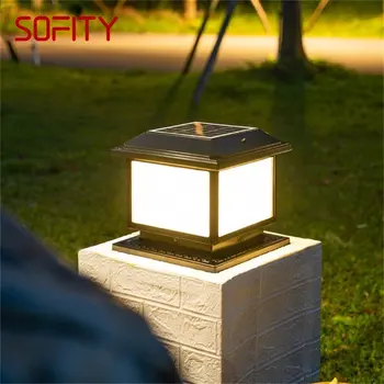 Açık güneş direk lambası duvar ışıkları uzaktan kumanda ile su geçirmez IP65 Modern LED ev bahçe için