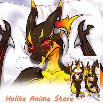 Dakimakura amirah (thehyperblast) ejderha Anime Çift Taraflı Baskı Yaşam Boyutu vücut yastığı Kapak