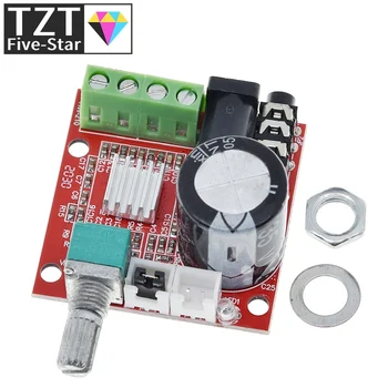 TZT 12V Mini Hi-Fi PAM8610 Ses Stereo Amplifikatör Kurulu 2X10W Çift Kanal D Sınıfı En Düşük Fiyat