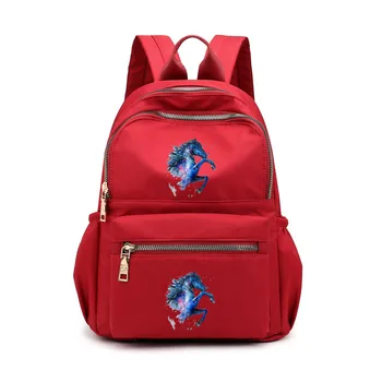 Kişisel Özelleştirmek Kadın Sırt Çantası At Karikatür Rahat Baskı Logosu İle Resimlerinizi Kitap Çantası Yüksek Kaliteli DIY okul çantası