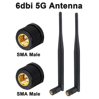 2 Adet / grup 6dBi 5GHz WiFi 5g Anten Anten SMA Erkek Adaptör Yüksek Kazançlı Kablosuz Yönlendirici 19.6 cm